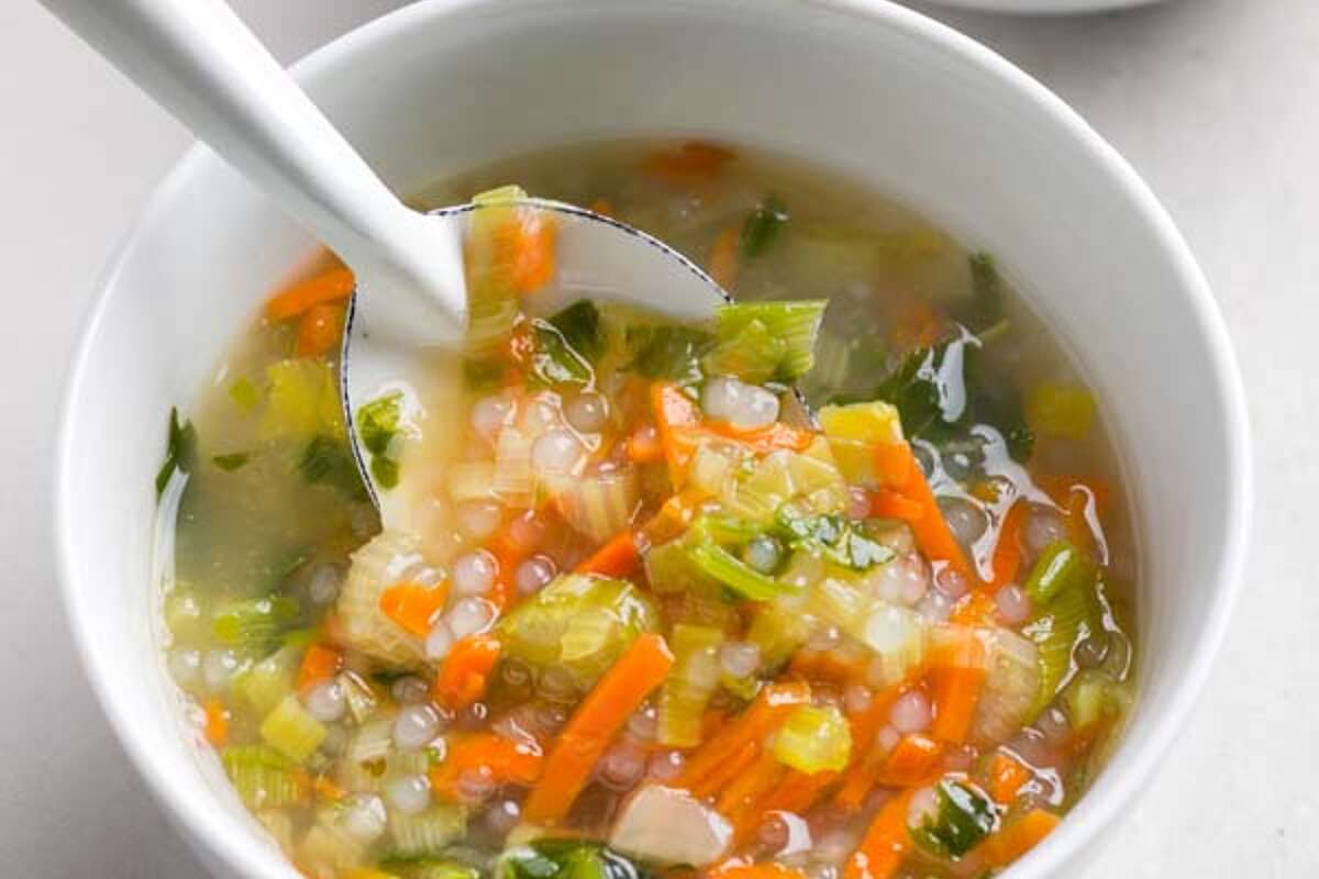 Soupe de julienne au tapioca