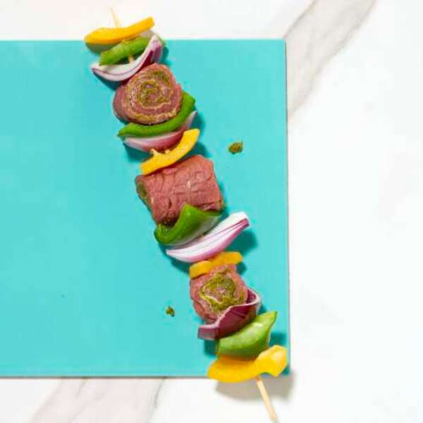 Brochette Roulades de boeuf au pesto de noix