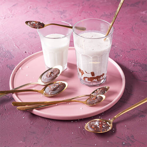 Chocoladelepels
voor in warme melk