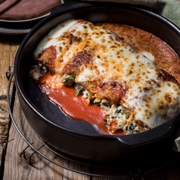 Canelones met spinazie