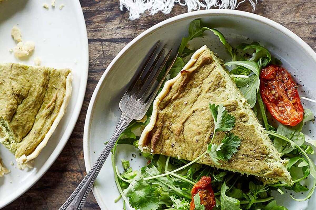 Quiche poireaux-tofu à la farine d'épeautre