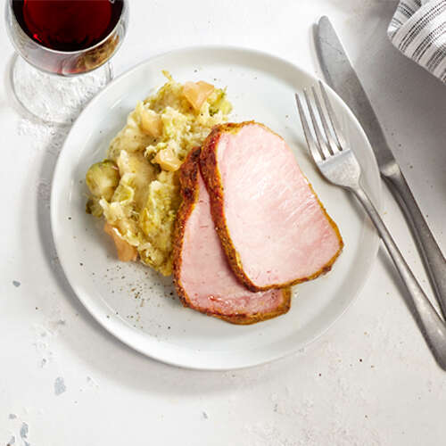 Kruidengebraad
met spruitjespuree